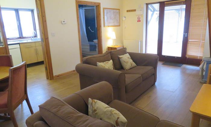 Ground floor of Hafren showing kitchen & bathroom